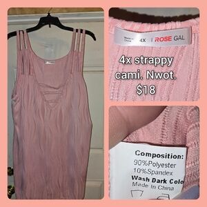 Rosegal Blush Pink Strappy Camisole